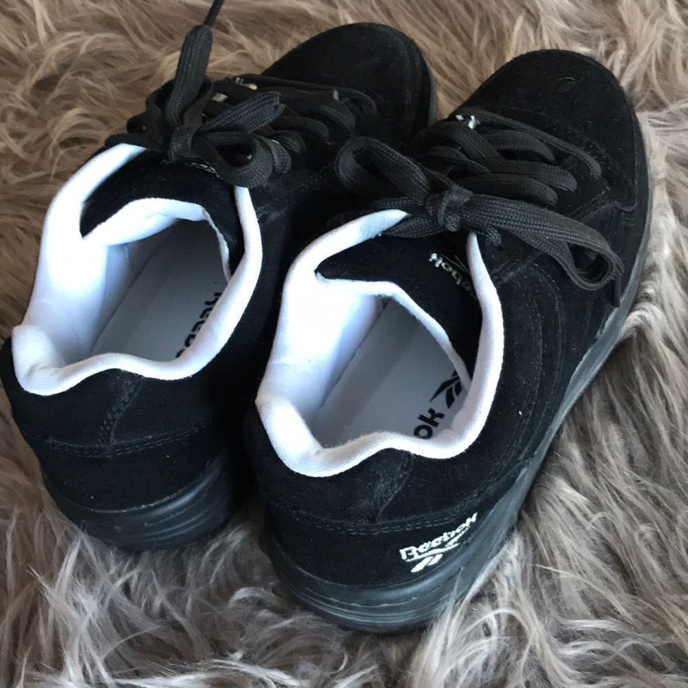 Reebok men’s leather slip resistant shoes 6.5 bk - Picture 3 of 7